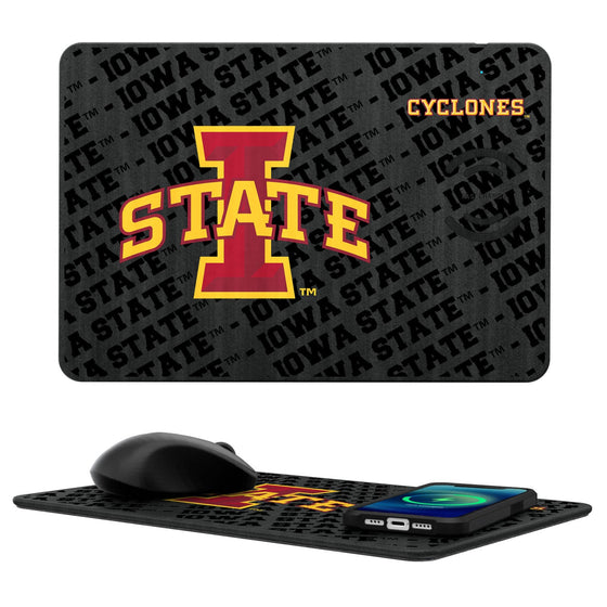 Iowa State Cyclones Tilt 15-Watt Wireless Charger and Mouse Pad-0
