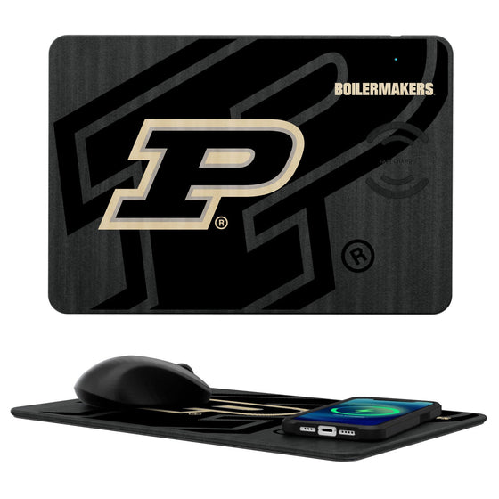 Purdue Boilermakers Tilt 15-Watt Wireless Charger and Mouse Pad-0