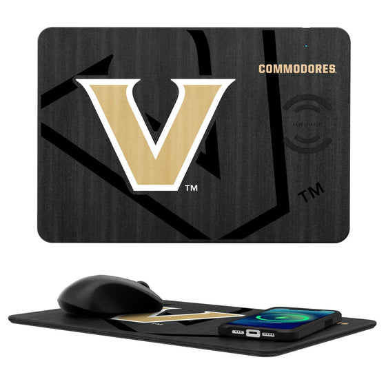 Vanderbilt Commodores Tilt 15-Watt Wireless Charger and Mouse Pad-0