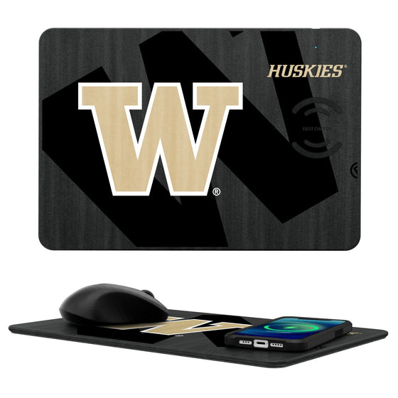 Washington Huskies Tilt 15-Watt Wireless Charger and Mouse Pad-0