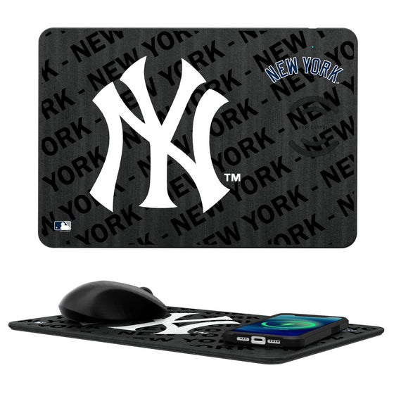 New York Yankees Tilt 15-Watt Wireless Charger and Mouse Pad - 757 Sports Collectibles