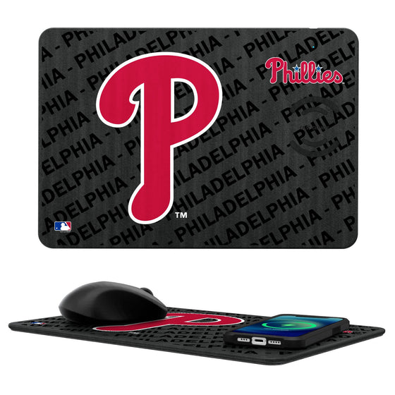 Philadelphia Phillies Tilt 15-Watt Wireless Charger and Mouse Pad - 757 Sports Collectibles