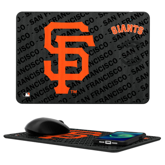 San Francisco Giants Tilt 15-Watt Wireless Charger and Mouse Pad - 757 Sports Collectibles