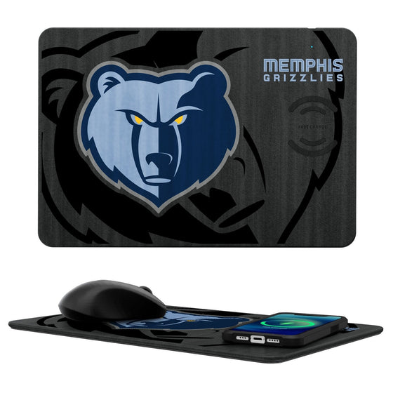 Memphis Grizzlies Tilt 15-Watt Wireless Charger and Mouse Pad-0