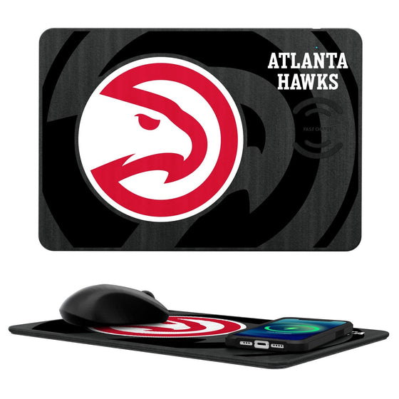 Atlanta Hawks Tilt 15-Watt Wireless Charger and Mouse Pad-0