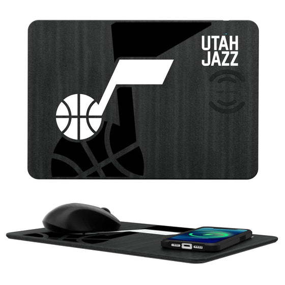 Utah Jazz Tilt 15-Watt Wireless Charger and Mouse Pad-0