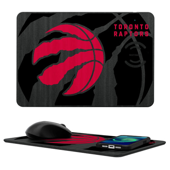 Toronto Raptors Tilt 15-Watt Wireless Charger and Mouse Pad-0