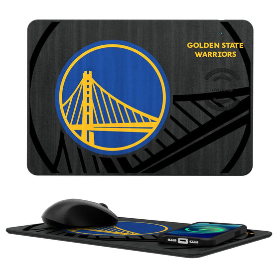 Golden State Warriors Tilt 15-Watt Wireless Charger and Mouse Pad-0