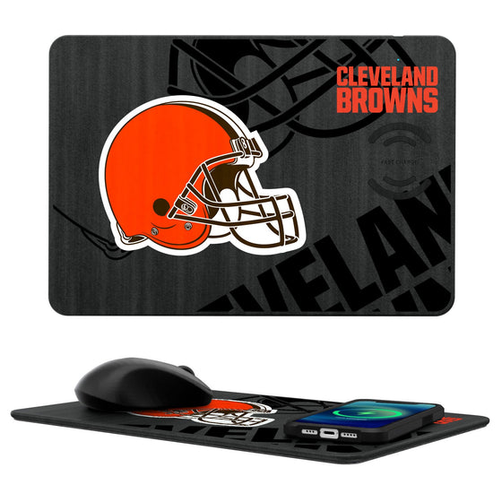 Cleveland Browns Tilt 15-Watt Wireless Charger and Mouse Pad - 757 Sports Collectibles