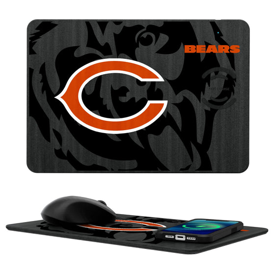 Chicago Bears Tilt 15-Watt Wireless Charger and Mouse Pad - 757 Sports Collectibles