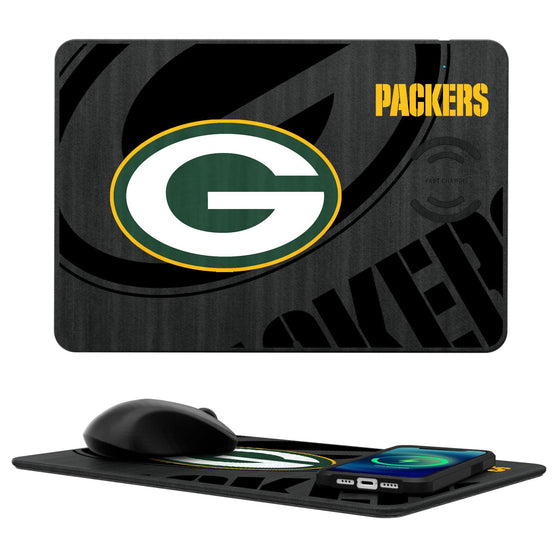 Green Bay Packers Tilt 15-Watt Wireless Charger and Mouse Pad - 757 Sports Collectibles