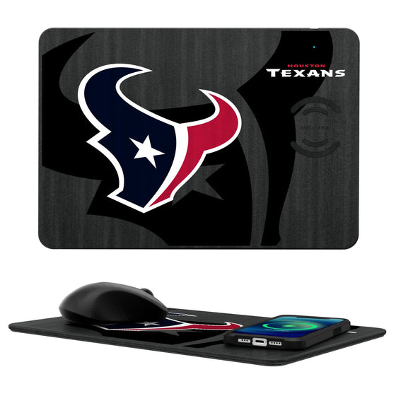 Houston Texans Tilt 15-Watt Wireless Charger and Mouse Pad - 757 Sports Collectibles