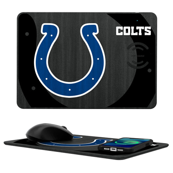 Indianapolis Colts Tilt 15-Watt Wireless Charger and Mouse Pad - 757 Sports Collectibles