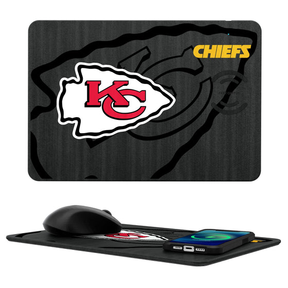 Kansas City Chiefs Tilt 15-Watt Wireless Charger and Mouse Pad - 757 Sports Collectibles