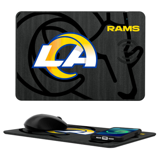 Los Angeles Rams Tilt 15-Watt Wireless Charger and Mouse Pad - 757 Sports Collectibles