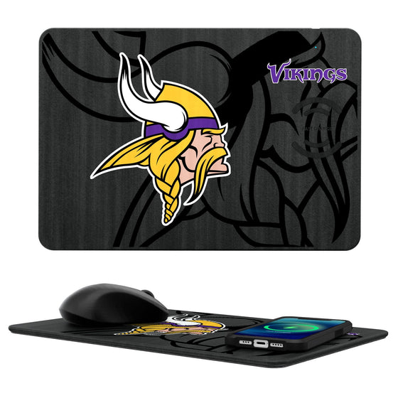 Minnesota Vikings Tilt 15-Watt Wireless Charger and Mouse Pad - 757 Sports Collectibles