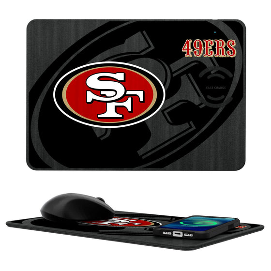 San Francisco 49ers Tilt 15-Watt Wireless Charger and Mouse Pad - 757 Sports Collectibles