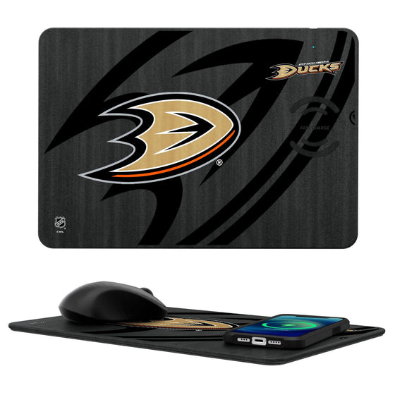 Anaheim Ducks Tilt 15-Watt Wireless Charger and Mouse Pad-0