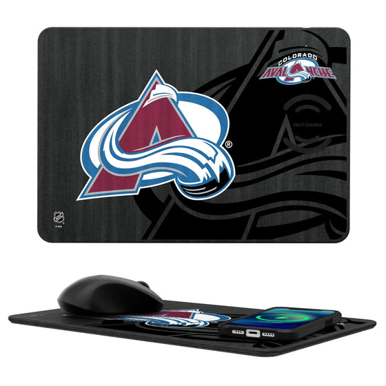 Colorado Avalanche Tilt 15-Watt Wireless Charger and Mouse Pad-0