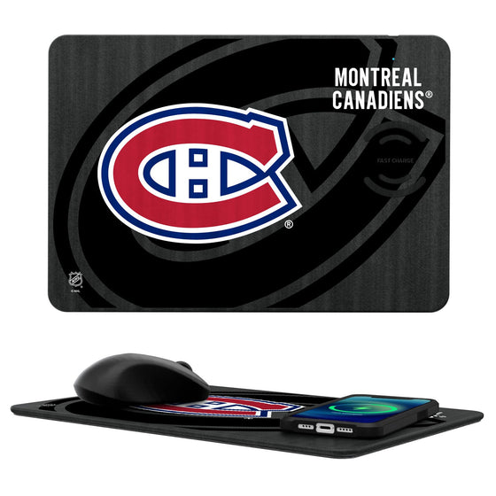 Montreal Canadiens Tilt 15-Watt Wireless Charger and Mouse Pad-0