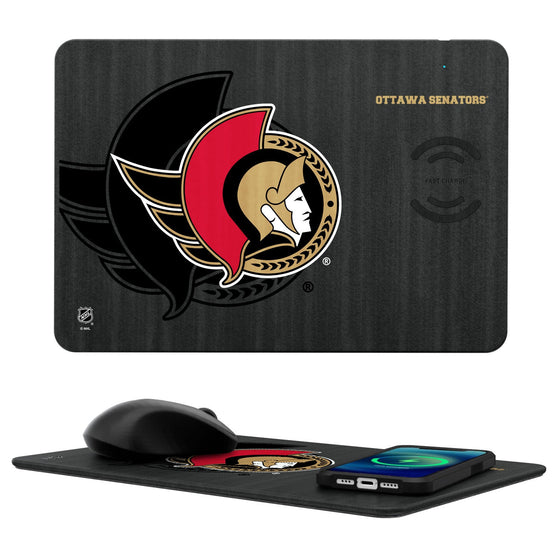 Ottawa Senators Tilt 15-Watt Wireless Charger and Mouse Pad-0