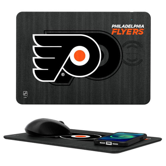 Philadelphia Flyers Tilt 15-Watt Wireless Charger and Mouse Pad-0