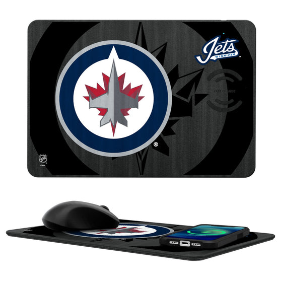 Winnipeg Jets Tilt 15-Watt Wireless Charger and Mouse Pad-0