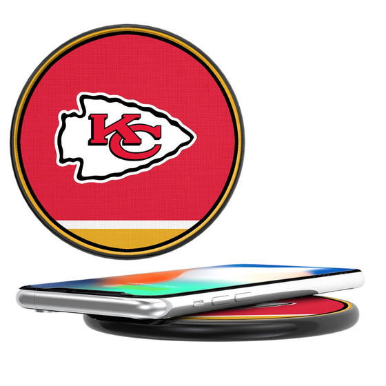 Kansas City Chiefs Stripe 10-Watt Wireless Charger - 757 Sports Collectibles