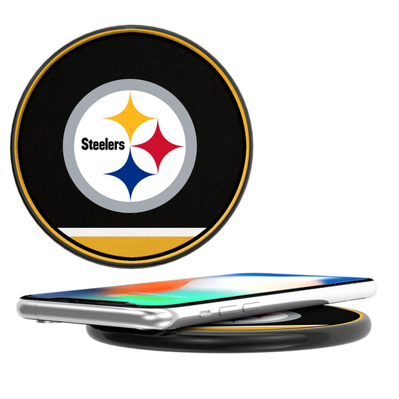 Pittsburgh Steelers Stripe 10-Watt Wireless Charger - 757 Sports Collectibles