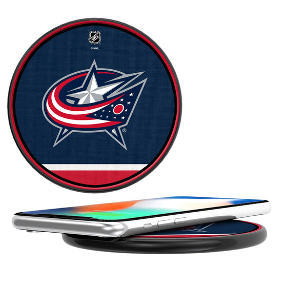 Columbus Blue Jackets Stripe 10-Watt Wireless Charger-0