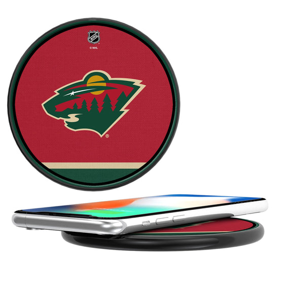 Minnesota Wild Stripe 10-Watt Wireless Charger-0