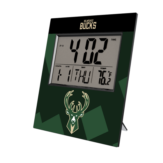 Milwaukee Bucks Color Block Wall Clock-0