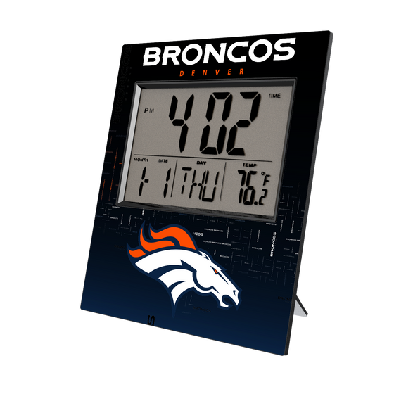 Denver Broncos Quadtile Wall Clock-0