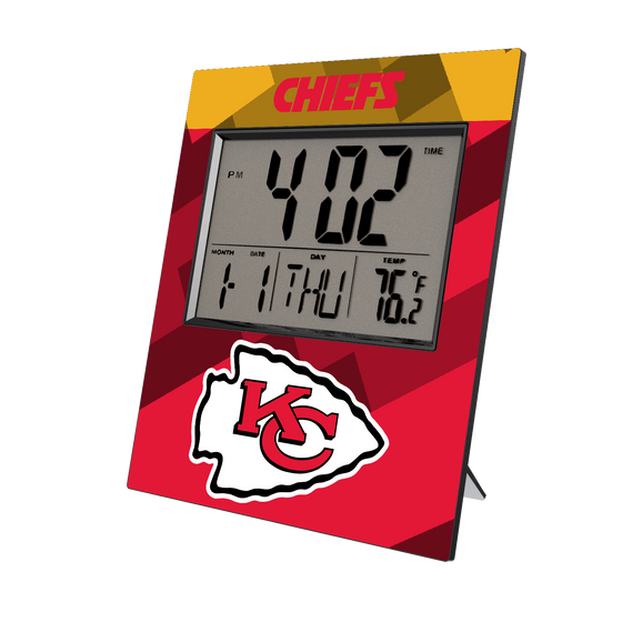 Kansas City Chiefs Color Block Wall Clock-0