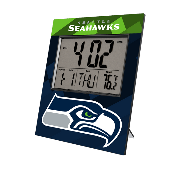 Seattle Seahawks Color Block Wall Clock-0