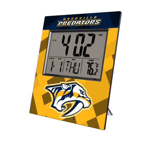 Nashville Predators Color Block Wall Clock-0