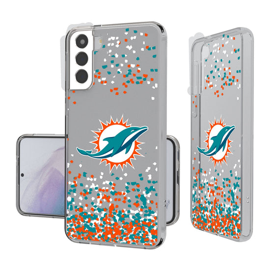 Miami Dolphins Confetti Clear Case - 757 Sports Collectibles