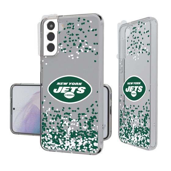 New York Jets Confetti Clear Case - 757 Sports Collectibles