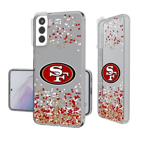 San Francisco 49ers Confetti Clear Case - 757 Sports Collectibles