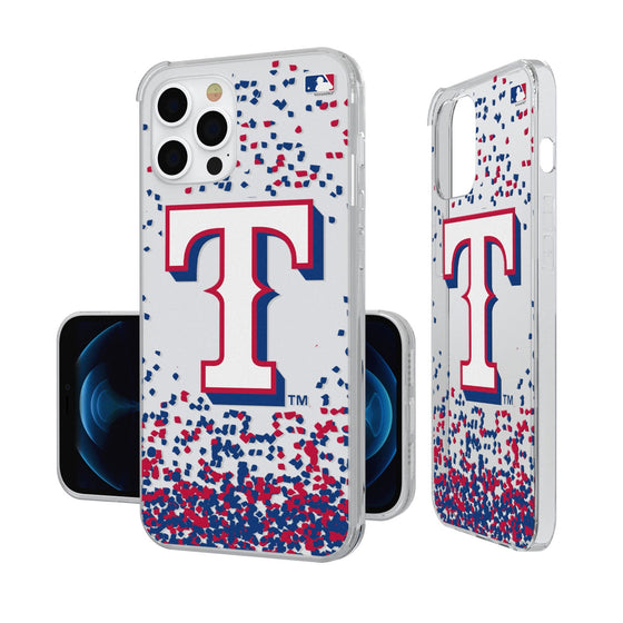 Texas Rangers Confetti Clear Case - 757 Sports Collectibles