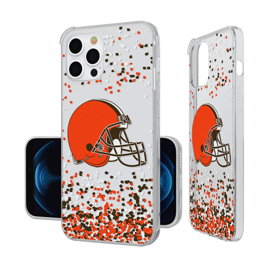 Cleveland Browns Confetti Clear Case - 757 Sports Collectibles