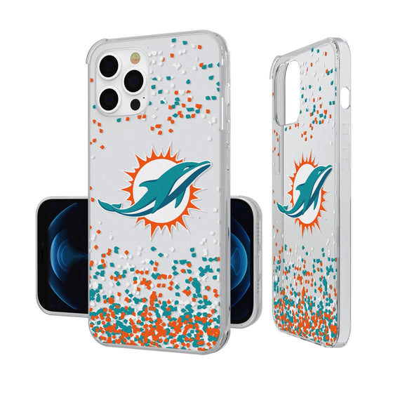 Miami Dolphins Confetti Clear Case - 757 Sports Collectibles