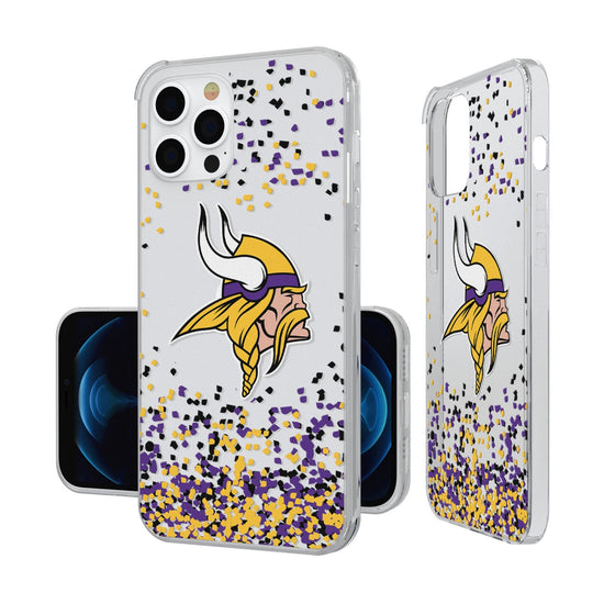 Minnesota Vikings Confetti Clear Case - 757 Sports Collectibles