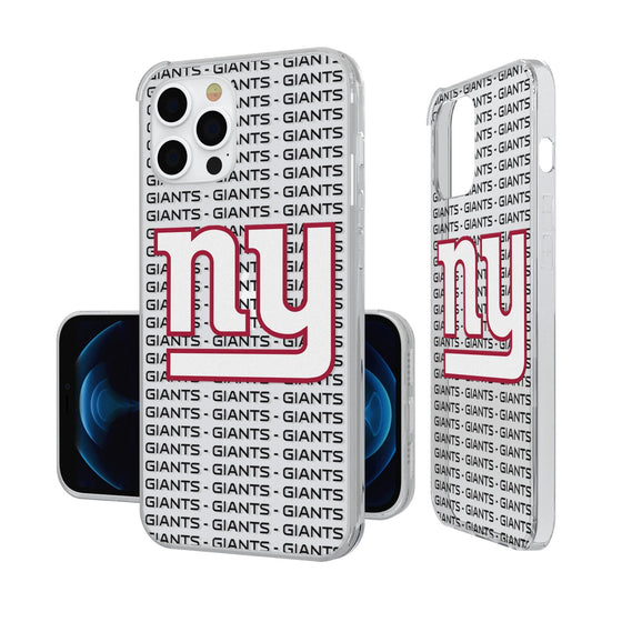 New York Giants Blackletter Clear Case - 757 Sports Collectibles