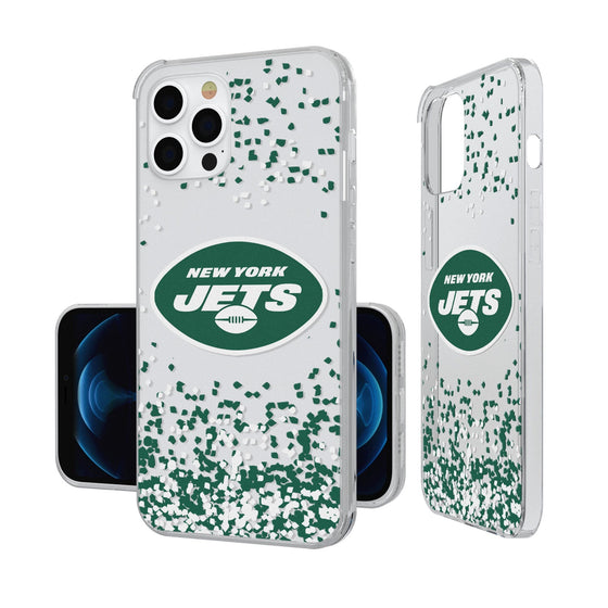 New York Jets Confetti Clear Case - 757 Sports Collectibles