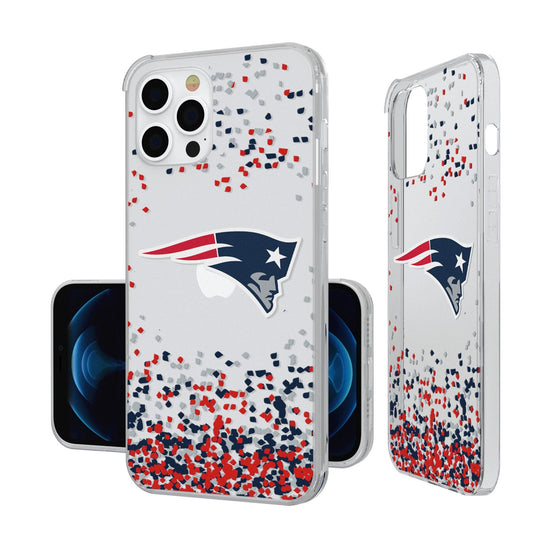 New England Patriots Confetti Clear Case - 757 Sports Collectibles