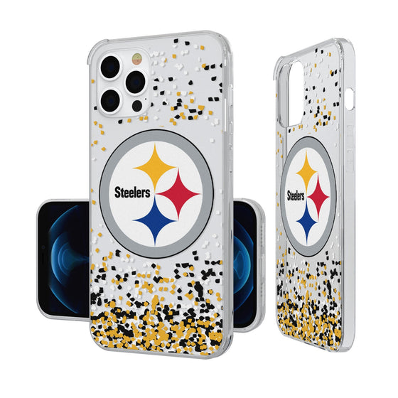 Pittsburgh Steelers Confetti Clear Case - 757 Sports Collectibles