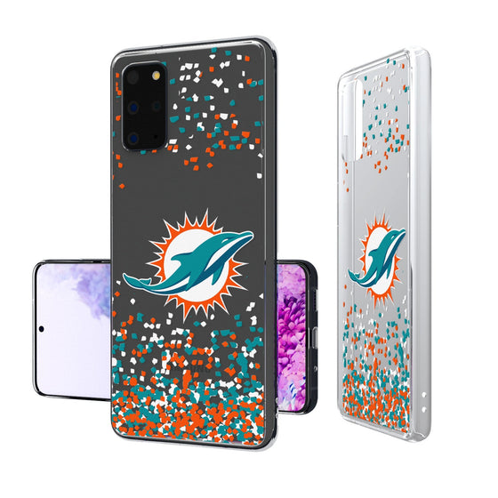 Miami Dolphins Confetti Clear Case - 757 Sports Collectibles