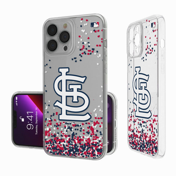 St Louis Cardinals Confetti Clear Case - 757 Sports Collectibles