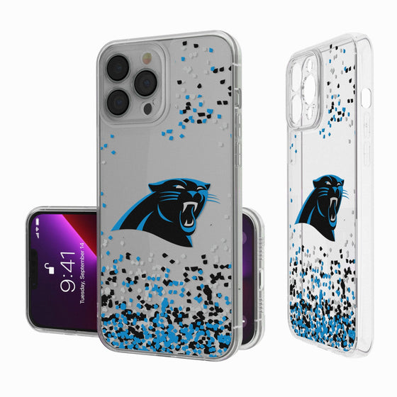 Carolina Panthers Confetti Clear Case - 757 Sports Collectibles